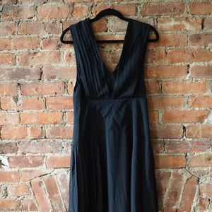 Topshop Pleated Pinafore Midi Dress
